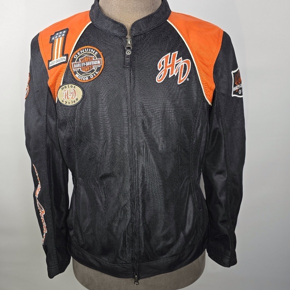 Harley Davidson Cora Mesh Motorcycle Jacket Riding Gear Womens L Outer Shell - Picture 1 of 16